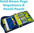 Case it Dual Monster Eye Zipper Binder, 2 Sets of Rings, Included Pencil Pouch, Purple, DUAL-101-ME-PUR