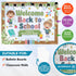 Decorably 87 Pcs Back to School Bulletin Board Set - Welcome Bulletin Board Decorations with Borders