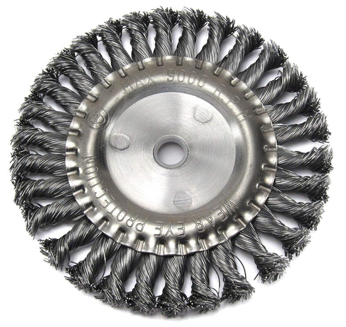 6-Inch Knotted Twisted Wire Wheel Heavy Duty