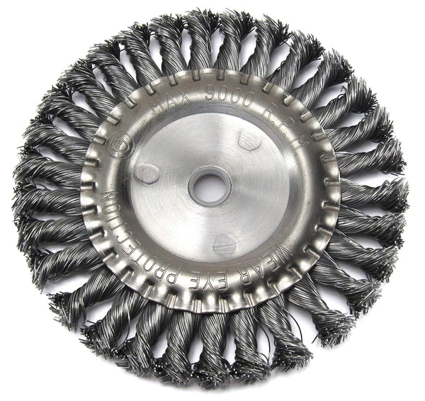 6-Inch Knotted Twisted Wire Wheel Heavy Duty