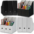 Simple Houseware Magazine File Holder Organizer Box, White/Black, Pack of 12
