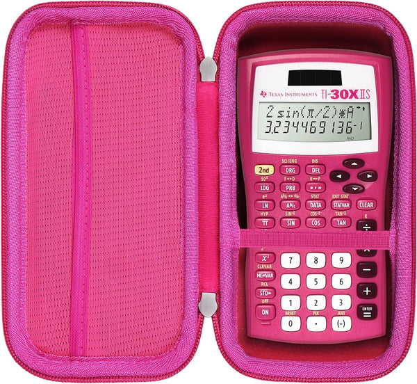 Khanka Hard Travel Case for Texas Instruments TI-30XIIS Scientific Calculator, Replacement Case Only (Pink)