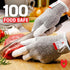 NoCry Cut Resistant Work Gloves - Level 5 Protection for Women and Men, Comfortable 100% Food Grade Grey