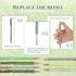 Sherr 7 Pcs Fancy Pens for Women, Cute Sparkly Glitter Pens, 10 Pcs Black Ink Refills, Journaling Gifts