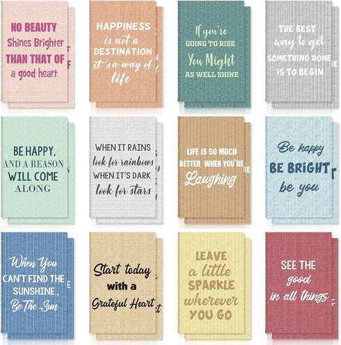 Zonon 24 Pcs Mini Colorful Notebooks, Bulk Gifts, Funny Motivational Journals, Inspirational Notepads for Kids, School,