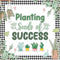 Decorably 62 Pcs Plant Bulletin Board Decorations Set with Borders - Modern Farmhouse Classroom Decor, Plant Decor for