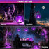 2 Pack 2 Pack) Jyoiat Solar Flame Lantern Hanging Outdoor Waterproof Purple - Flame Lanterns with Dual Charging Modes