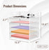 Supeasy 5 Trays Paper Organizer with Handle, Mesh Desk File Organizer, White Paper Sorter for Office, Home, or School