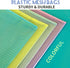 LEOBRO 4 Pack Mesh Zipper Pouch, 13.2"x 9.2" A4 Size Bags with Zipper, Plastic Envelopes for Organization & Travel