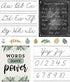 Carson Dellosa 39-Piece Farmhouse Cursive Alphabet and Number Line Bulletin Board Set for Classroom Decor