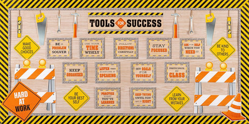 BULLETIN BOARD SET MINI UNDER CONST TOOLS for SUCCESS 31 PCS
