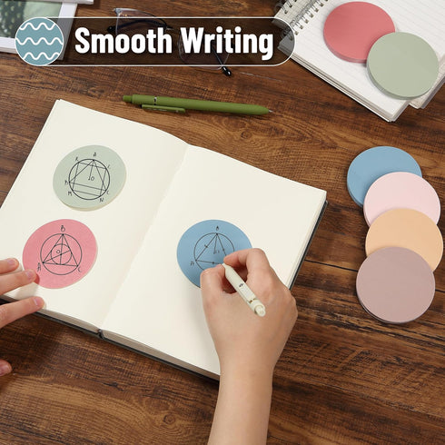 Mr. Pen Round Sticky Notes, 12 Pads, 720 Sheets, 2.8" x 2.8" Colorful Bulk Self-Stick Note Pads