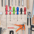 Hotop 2 Pieces Pegboard Utility Hooks - Screwdriver Holder, Six-Tool Organizer Racks Accessory Multi-Ring Holder for