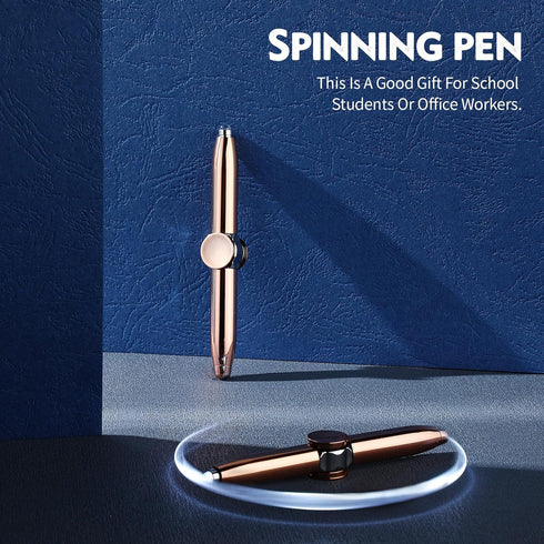 Chinco 2 Pieces Fidget Pen, Spinning Pen with LED Light, Multi Functional Stress Reducer Gift for Adults Students