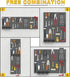 Ultrawall Metal Pegboard Panels, Black Peg Boards for Wall Organizer, Garage Tool Storage, 12"X16", 4pcs