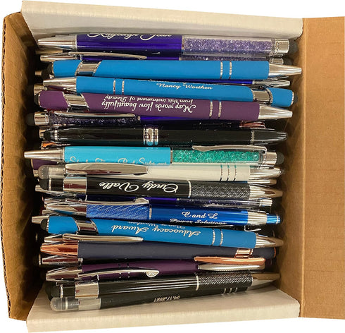 Express Pencils 2lb Box of Misprint Metal Ballpoint Pens - Bulk Retractable Lot Wholesale (2 pounds)