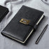 A5 240 8.6x5.8in WEMATE Diary with Lock, PU Leather Journal with Lock Pages, Vintage Locks Journal Password Notebook