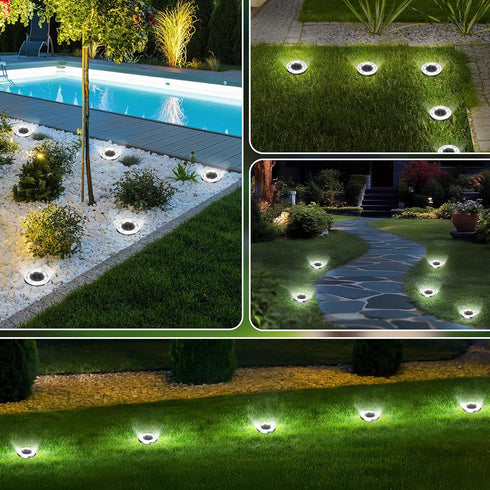 Lights,16 Pack INCX Solar Ground Solar Lights Outdoor Waterproof, Solar Garden Lights Landscape Lighting for Patio