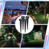 Ludist 4 Packs 4 6.3 Inches Threaded Spike Flood Light Ground Stake Metal Replacement Stakes for Solar Lights Outdoor