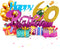 Liif Happy 60th Birthday 3D Greeting Pop Up Card, Funny Birthday Card for Women, Men, Celebration with Gold Glitter