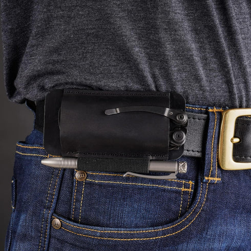 VIPERADE PJ33 Leather Knife Sheaths for Belt, Pocket Knife Holster, Pocket Knife Sheath, Horizontal Leather Knife Belt Holder by VIPERADE