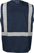 Ironwear 1284-BZ-5-2XL Polyester Mesh SAFETY Vest with Zipper & 2" Silver Reflective Tape, Blue, 2X-Large