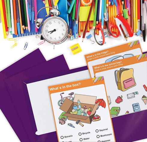 Better Office Products 2 Pocket Glossy Laminated Purple Paper Folders, Letter Size, Box of 25