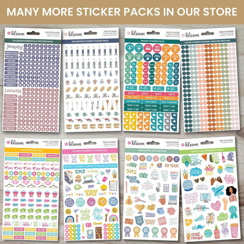 bloom daily planners Monthly Celebrations Planner Stickers for Calendar Decorating, Planning, Scrapbooking (14 Sheets)