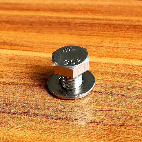 (20 Sets) 1/4-20x4" Hex Head Stainless Steel Bolts and Nuts with Washers, 304 Stainless Steel Fully Threaded