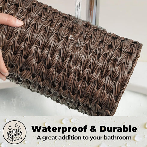 3 GRANNY SAYS Toilet Paper Storage Basket with Lid, Toilet Paper Holder Stand, Waterproof Organizer for Bathroom