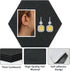 Vienrose Hexagon Felt Bulletin Board Tiles with 35 Push Pins for Wall Decoration in Office, Home, and School, Black 8