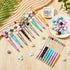 Geelin 18 Set Cow Print Beadable Pens Assorted Beadable Pens Kit Beaded Pens with 18 Pcs Pen Refills 112 Pcs Cow Themed Wooden Beads and 18 Pcs Packing Bags for Adults Kids School Office Supplies by Geelin