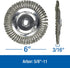 Mercer Industries 186030-6" x 3/16" x 5/8"-11 Stringer Bead Wire Wheel, 020 Carbon Steel Wire