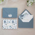50 PACK 4x6 PONATIA Gold Foil Thank You Cards With Dusty Blue Envelopes, Floral Printing Greeting Cards With Adhesive