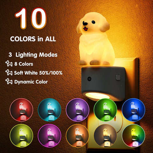 Kids,3D 3000K,Dog L LOHAS LED Night Light for Cute Puppy Night Lights,Golden Retriever with Dusk to Dawn Sensor
