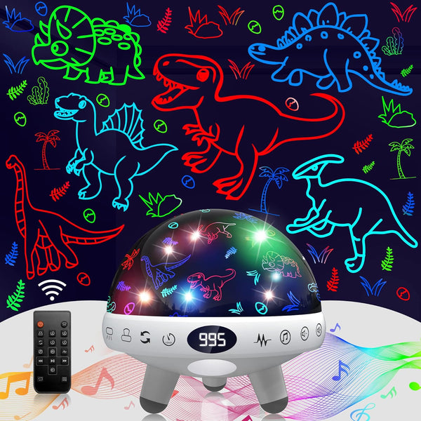 YACHANCE Dinosaur Night Light Projector for Kids with Timer&Remote.Dinosaur Gifts for 1-12 Year