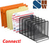 Simple Houseware 5 Section Expandable Upright File Sorter Organizer, Black by Simple Houseware