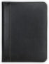 Samsill Contrast Stitch Leather Zippered Portfolio Folder/Business Portfolio for Men and Women, Resume/Document