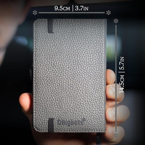 Dingbats* Wildlife A6 Blank Pocket Notebook, PU Leather Hardcover for Work and Travel Journal