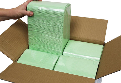 BIB743G 500 Adenna Dental Bibs/Lap Cloths - Disposable, Green, Case