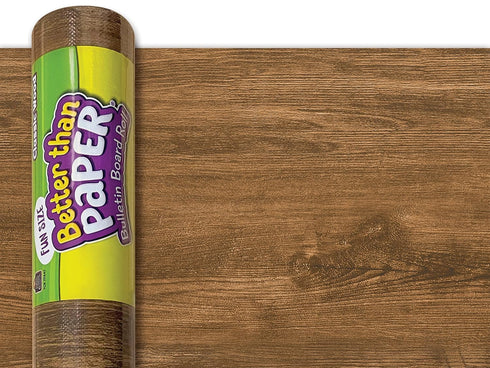 Teacher Created Resources Fun Size Better Than Paper Bulletin Board Roll, 18" x 12', Classic Wood