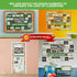 Decorably 105 Pcs Farmhouse Bulletin Board Decorations Set with Borders, Amazing Things Happen Here Classroom Decor
