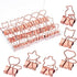 Mr. Pen Cute Binder Clips - 18 pcs in 6 Styles, Medium & Small Binder Clips for Office Supplies