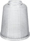 Aspen Creative 23526-60-1, Clear w/Grid Pattern Glass Shade for Lighting Fixture, Pendant, Vanity, Wall
