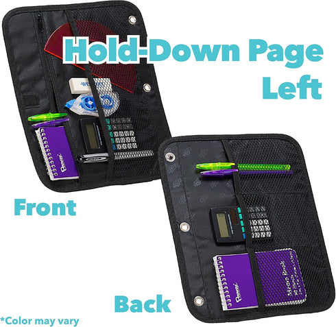 Case it Dual Monster Eye Zipper Binder, 2 Sets of Rings, Included Pencil Pouch, Purple, DUAL-101-ME-PUR