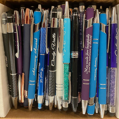 Express Pencils 2lb Box of Misprint Metal Ballpoint Pens - Bulk Retractable Lot Wholesale (2 pounds)