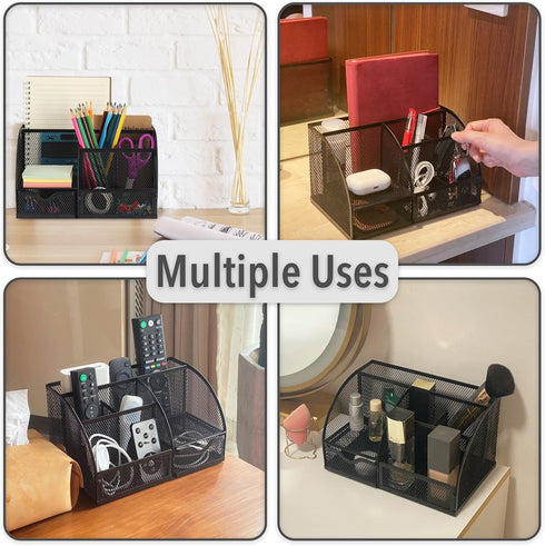 Mr. Pen Mesh Desk Organizer, Black, Pen Holders and Pencil Organizer for Desk Supplies