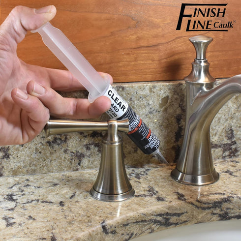 Precision Caulking Tool Kit with Storage Box & Finger Cots Refillable Caulking Syringe Applicator with Micro-Fine