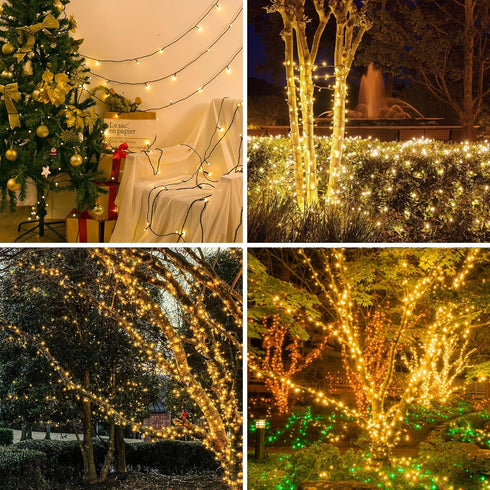 500 164FT 8 kemooie LED Christmas Lights, Lighting Mode with Memory Plug in Waterproof Christmas Lights Outdoor