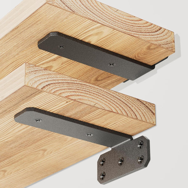 SKYSEN 4 Pack 6" Floating Shelf Bracket, Shelves Brackets, Wood Shelving Brackets